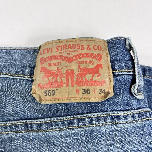 Levi’s 569 Jeans Blue Men’s Size 36 x 34 - Picture 5 of 5